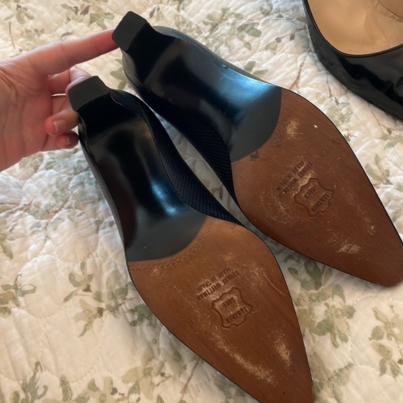 Stuart Weitzman Blue Leather Heels - Picture 7 of 8